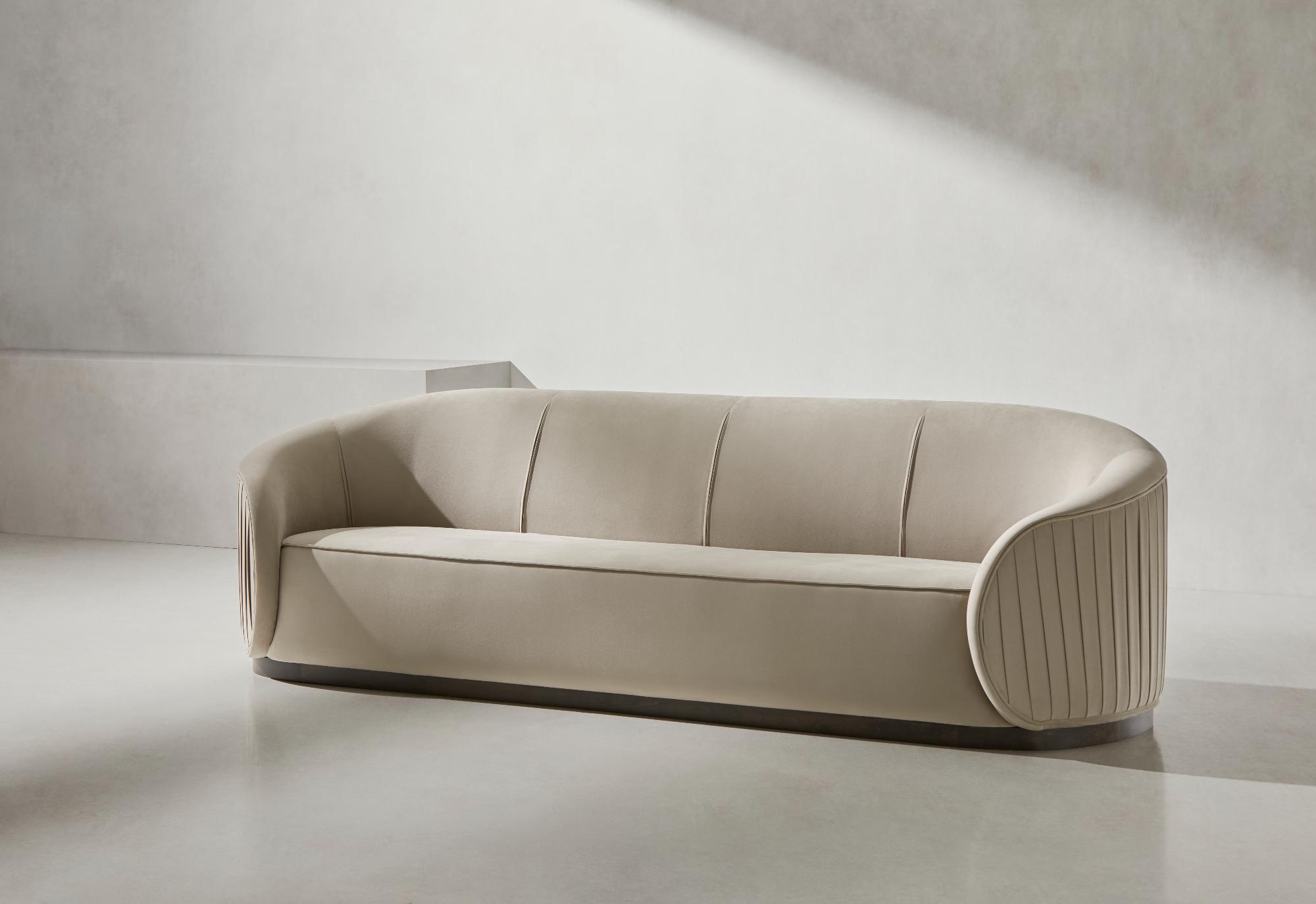 Abano Beiges Großes Sofa