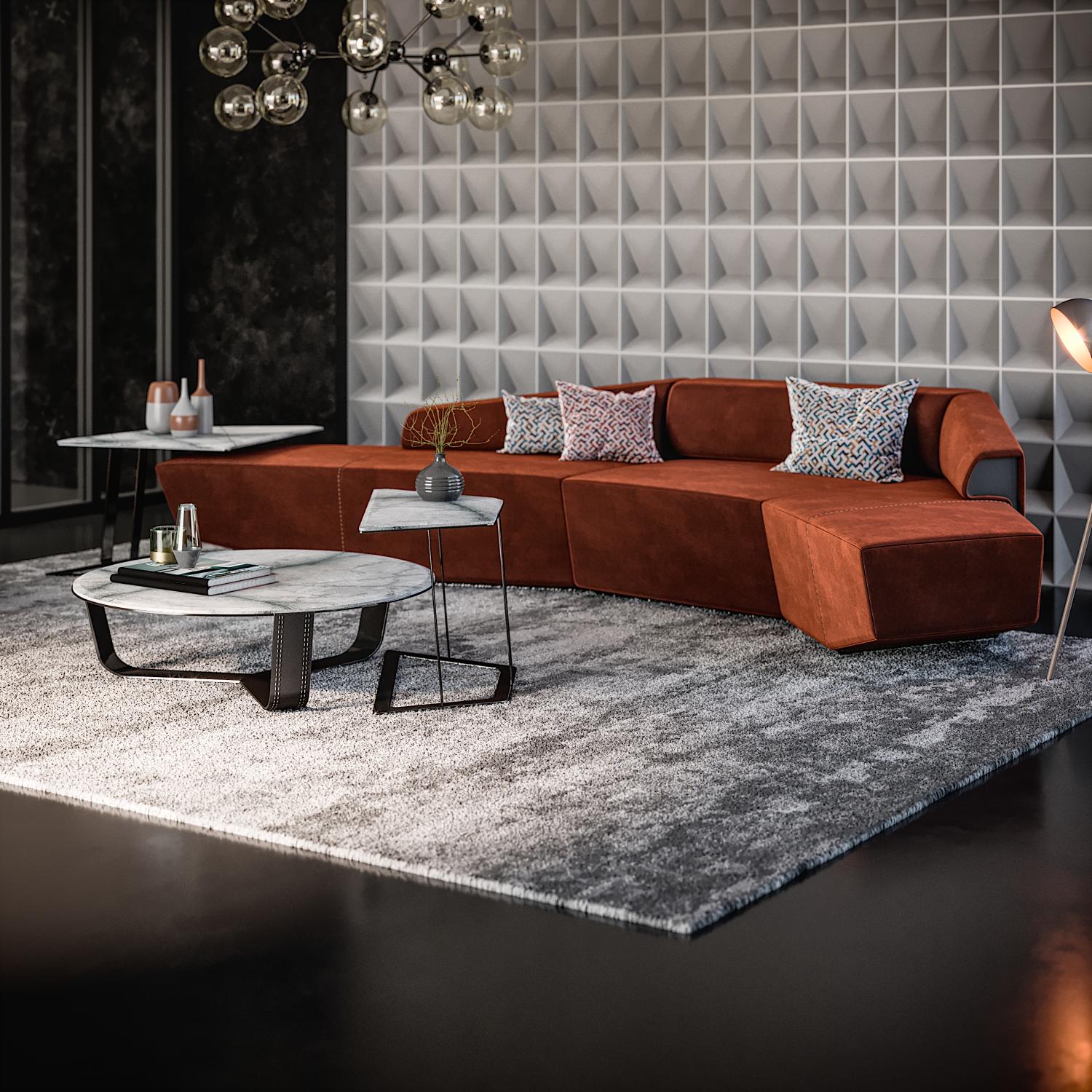 Alpha Ovaler Marmor Couchtisch