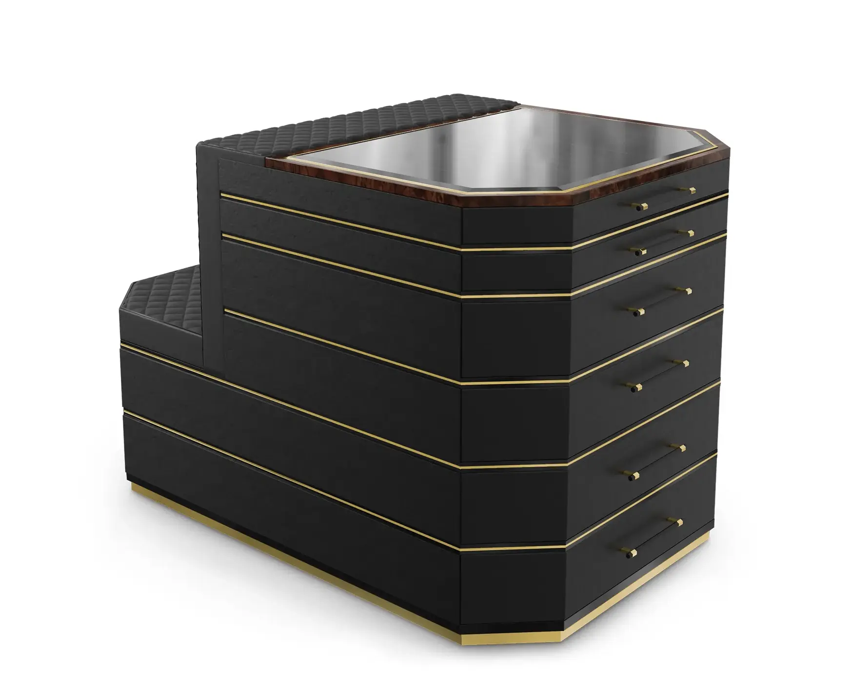 Cadence Schwarze Insel‑Schrank