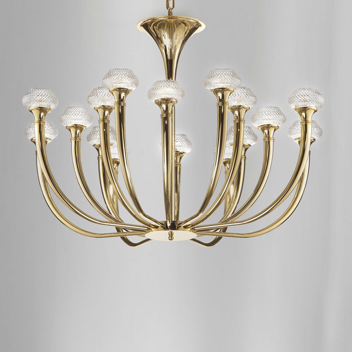 Polierter Gold Kronleuchter