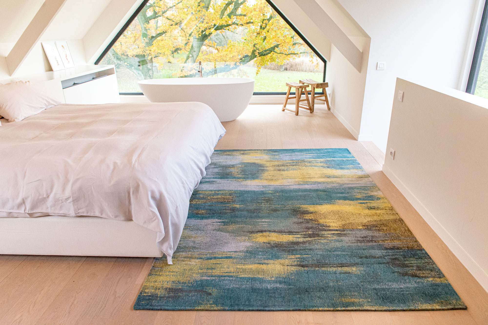 Nymphea Blue Teppich | Größe: 200 x 280 cm