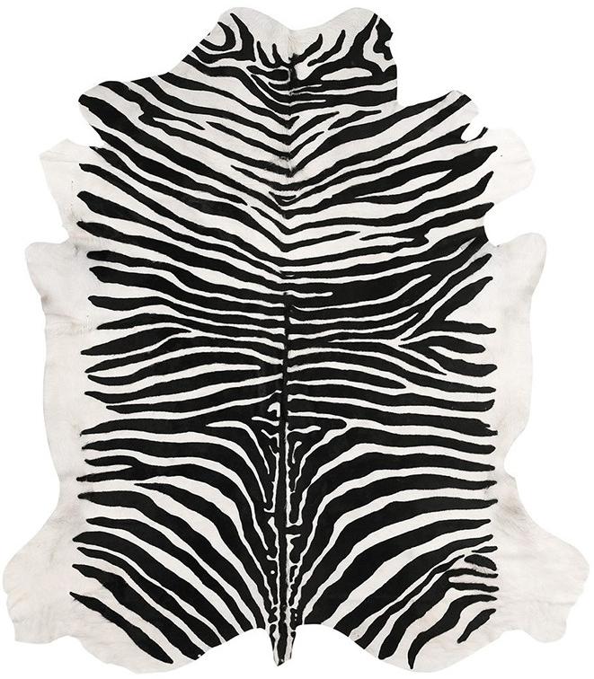 Zebra Natur Kuhfell | Größe: 200 x 240 cm
