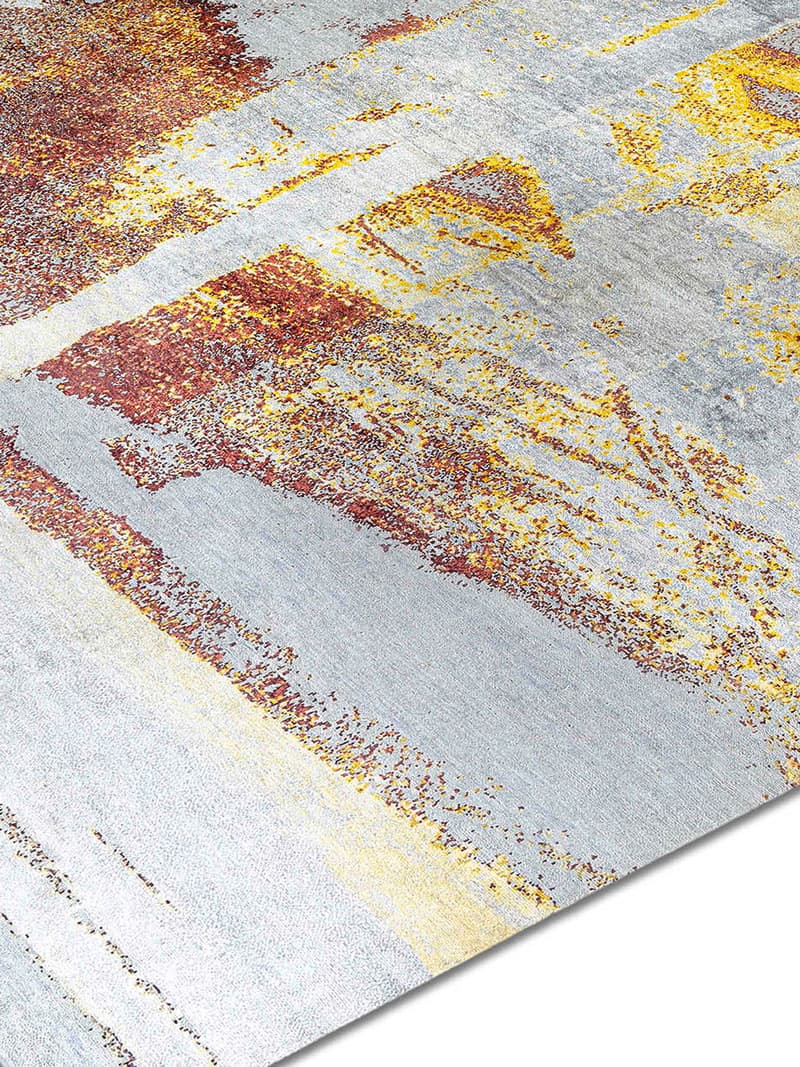 Pastel Rain auf Hellgrau Teppich | Größe: 250 x 300 cm