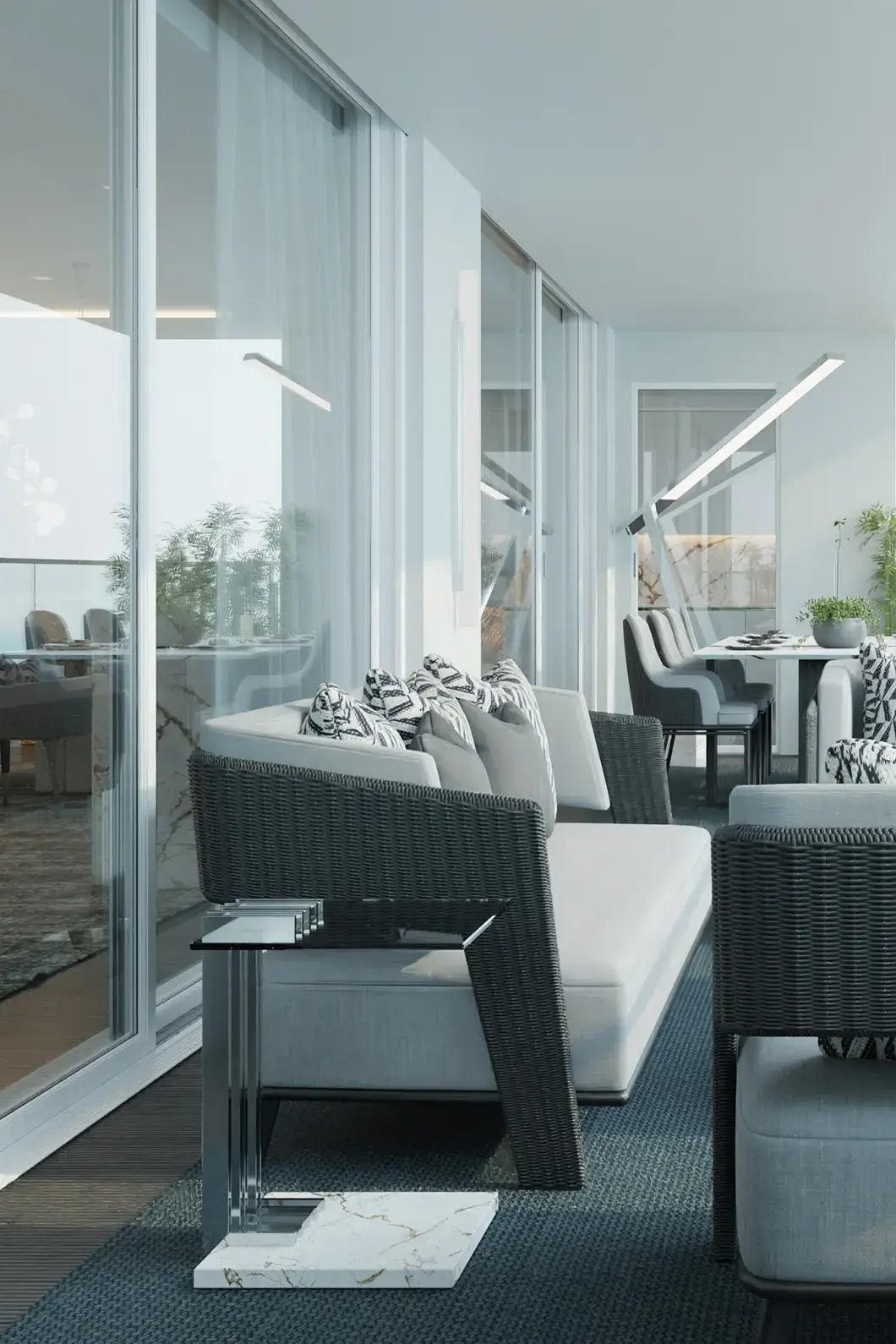 Whirlwind grauer Outdoor‑Beistelltisch - 1