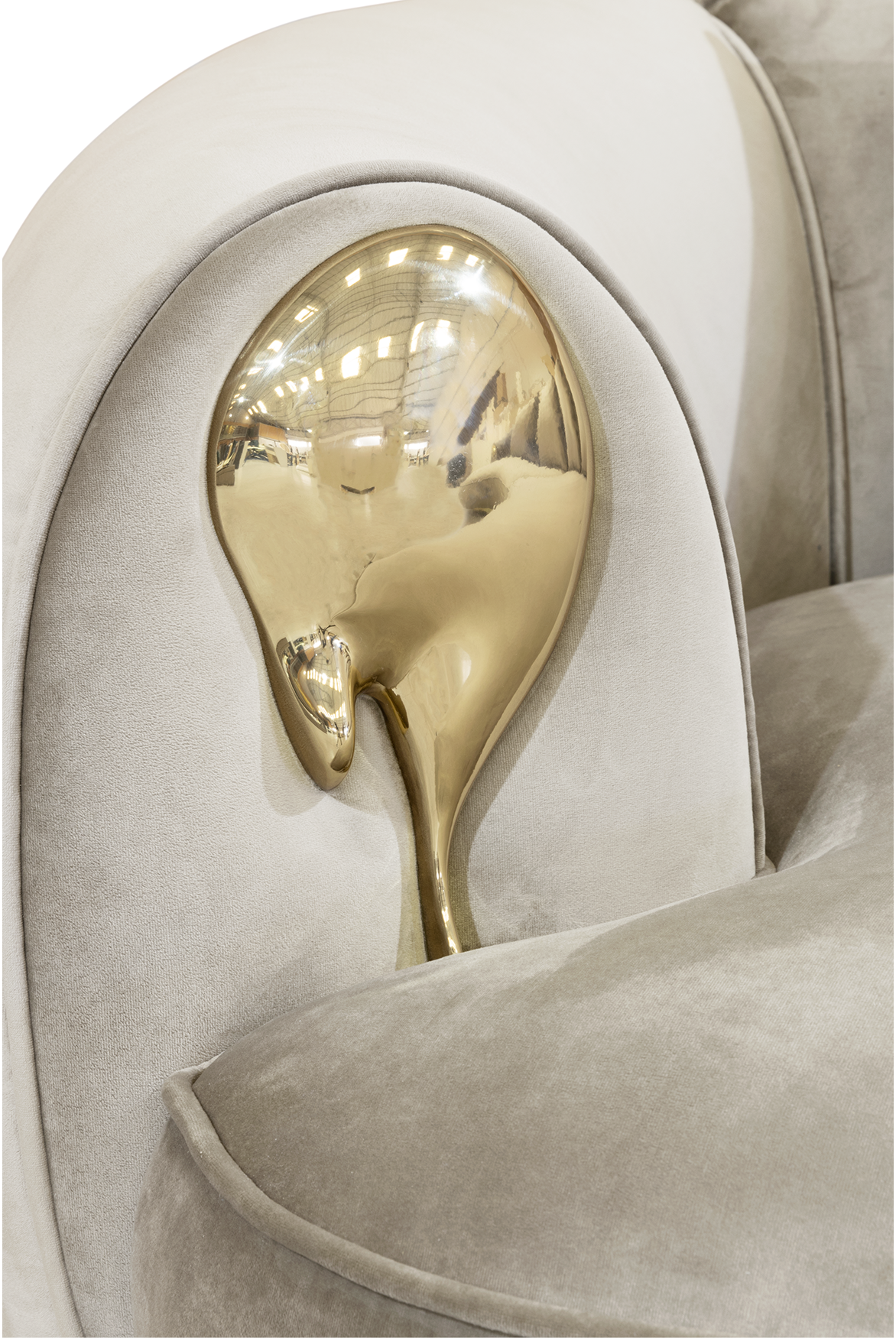 Solara Creme‑Gebogenes Luxussofa