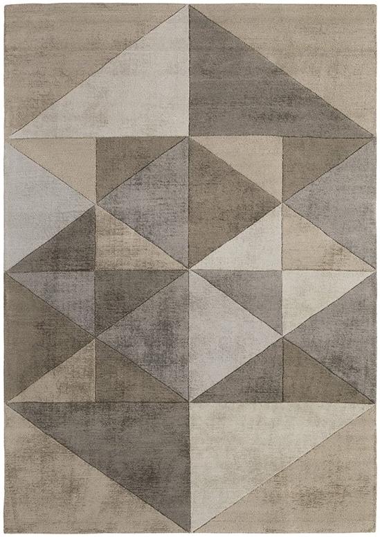 Triangles Beige Teppich | Größe: 250 x 300 cm