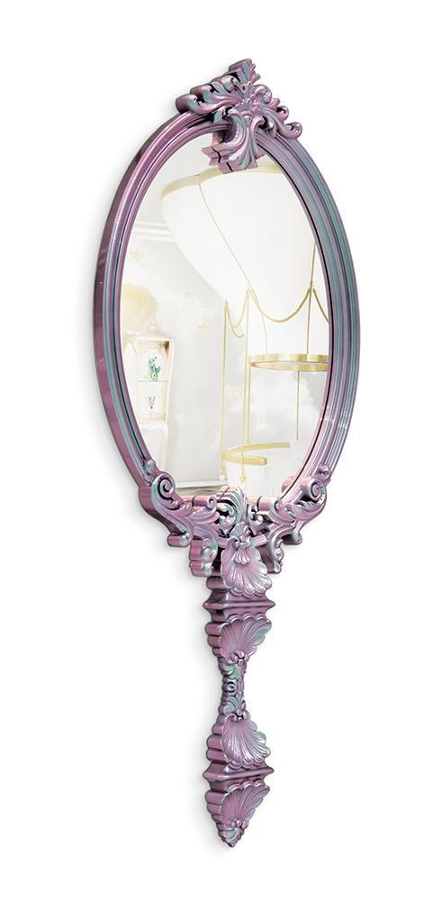 Mystic Chameleon Rosa Wandspiegel