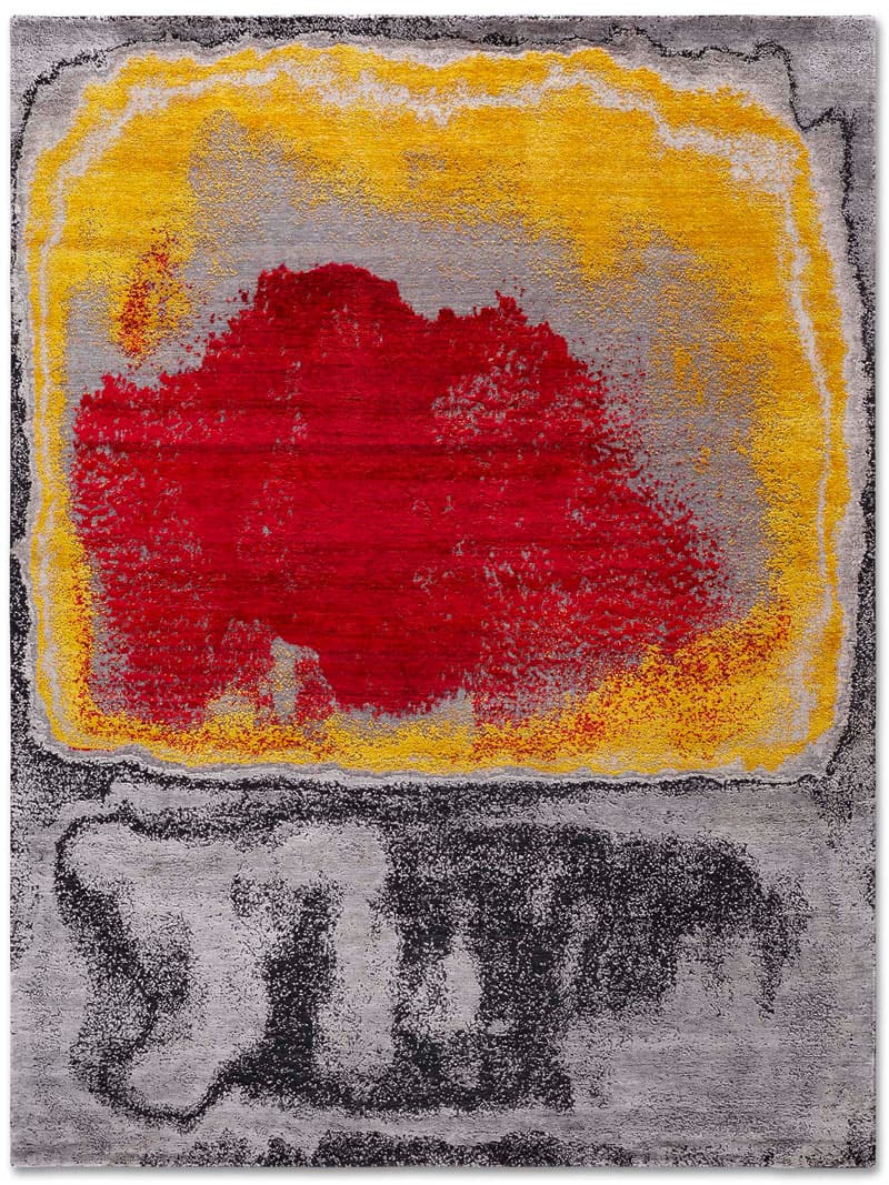 Red Dot Boulevard auf Grau Teppich | Größe: 274 x 365 cm