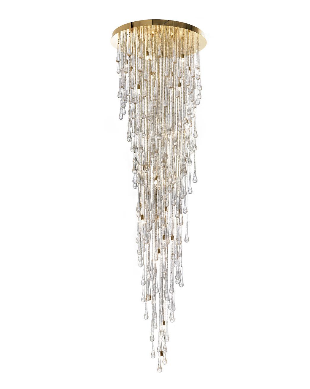 Murano-Glas-Tropfen-Kaskaden-Kronleuchter