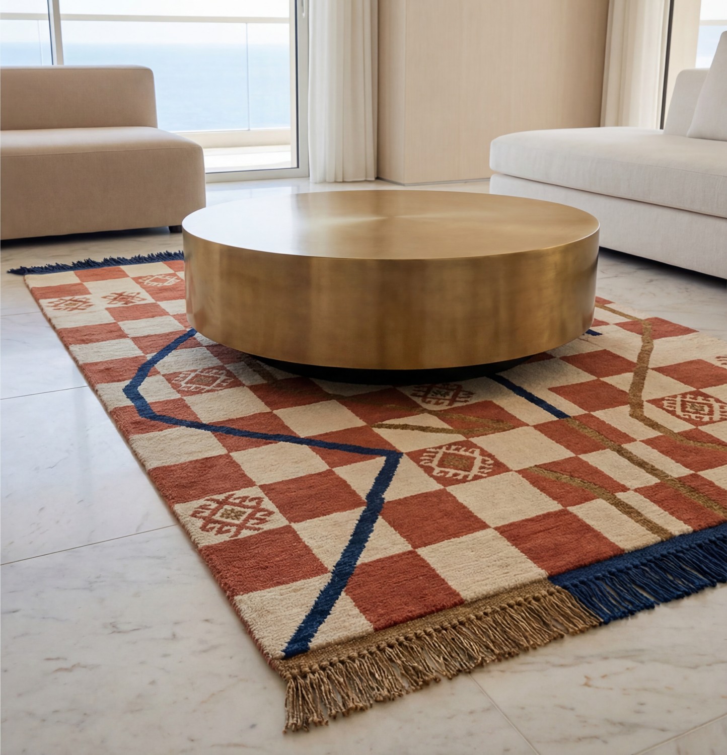 Checker Terra Teppich