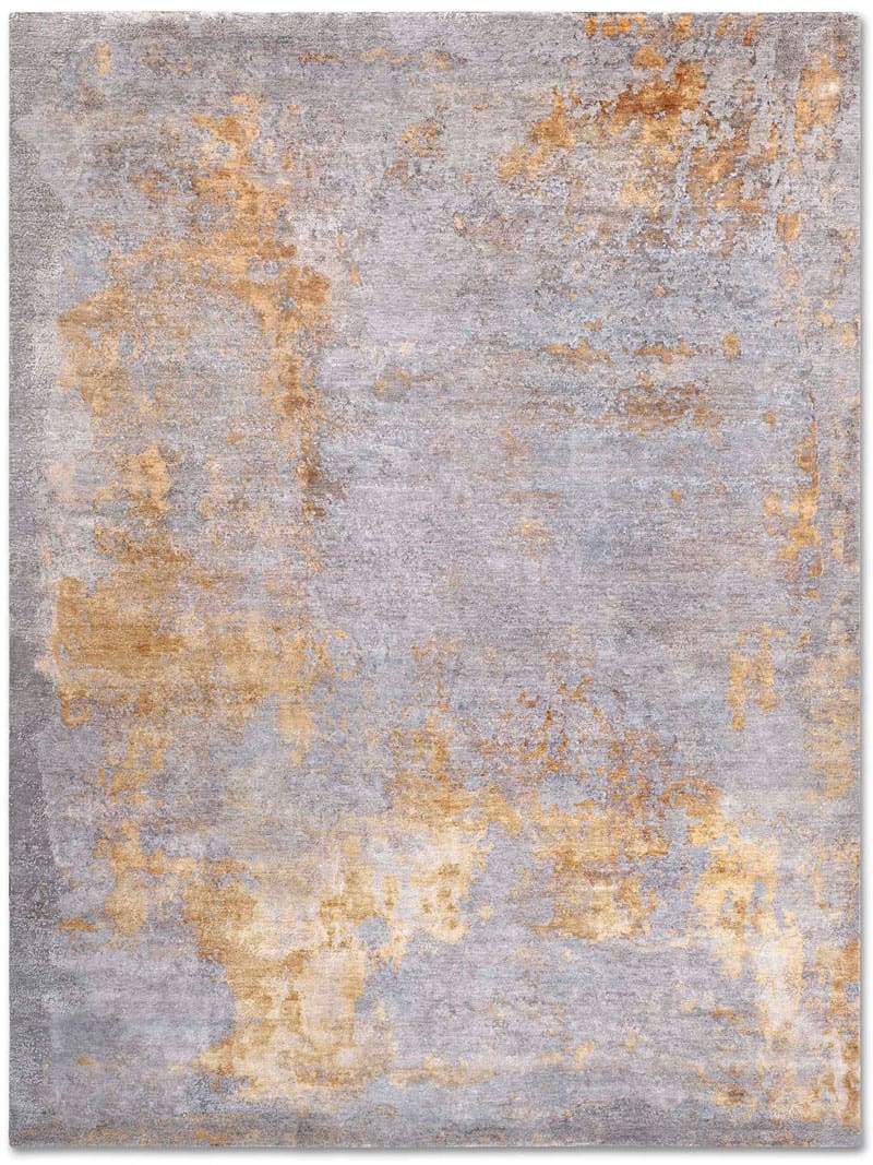 Stereo Gold auf Grau Mix Teppich