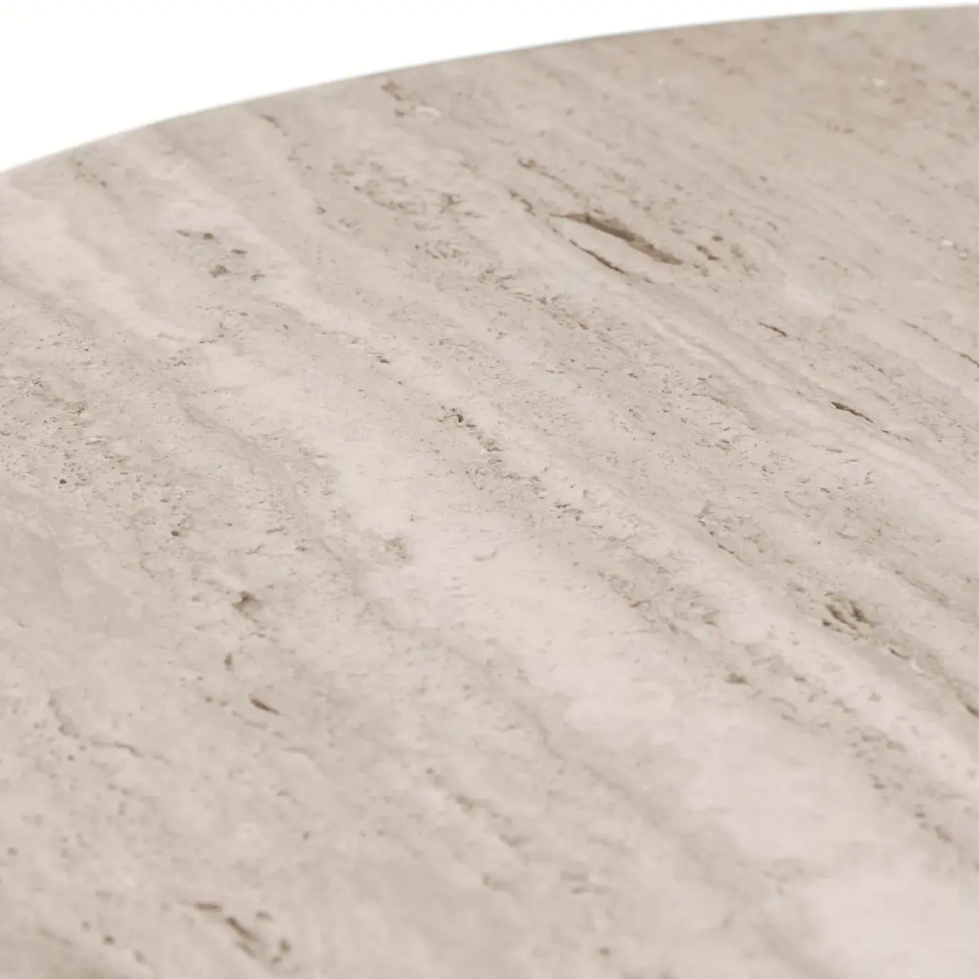 Parisian Travertin‑Marmor‑Ovales Esstisch