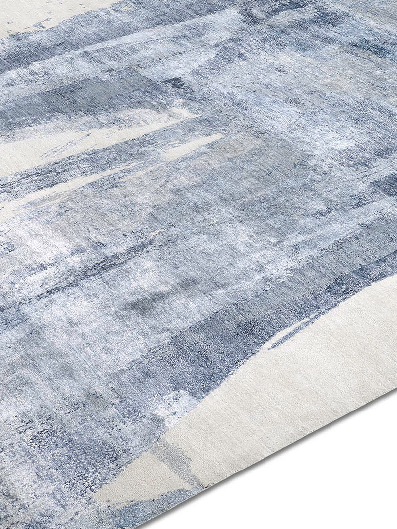 Blau‑Grau Hellgrau Teppich | Größe: 365 x 457 cm