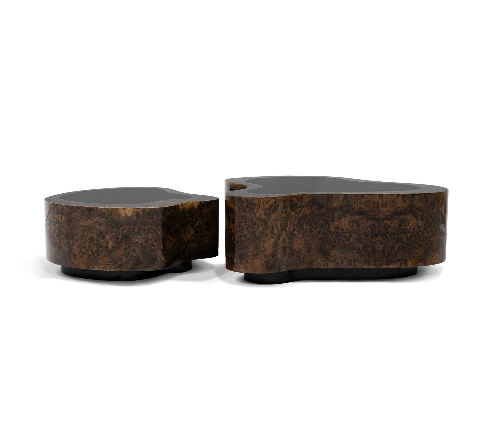 Crest Walnuss Couchtisch‑Set | Konfiguration: Small