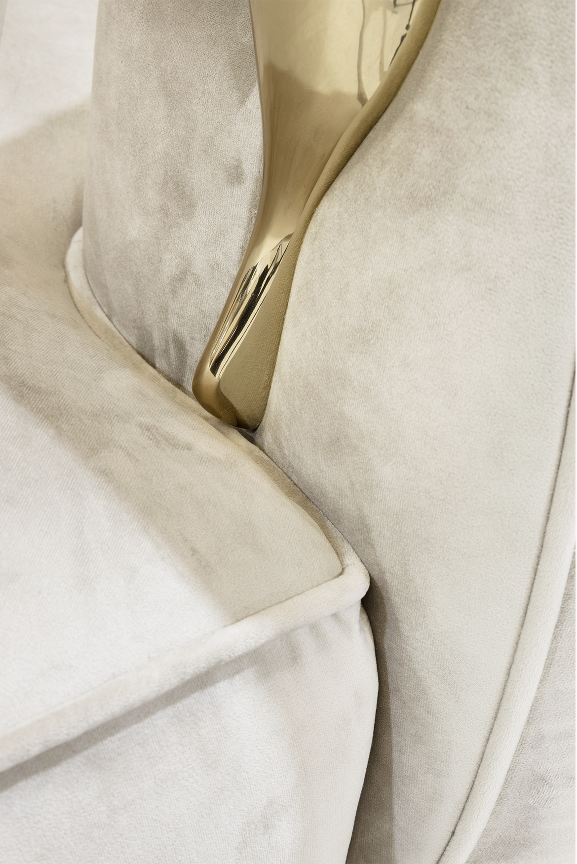 Solara Creme‑Gebogenes Luxussofa