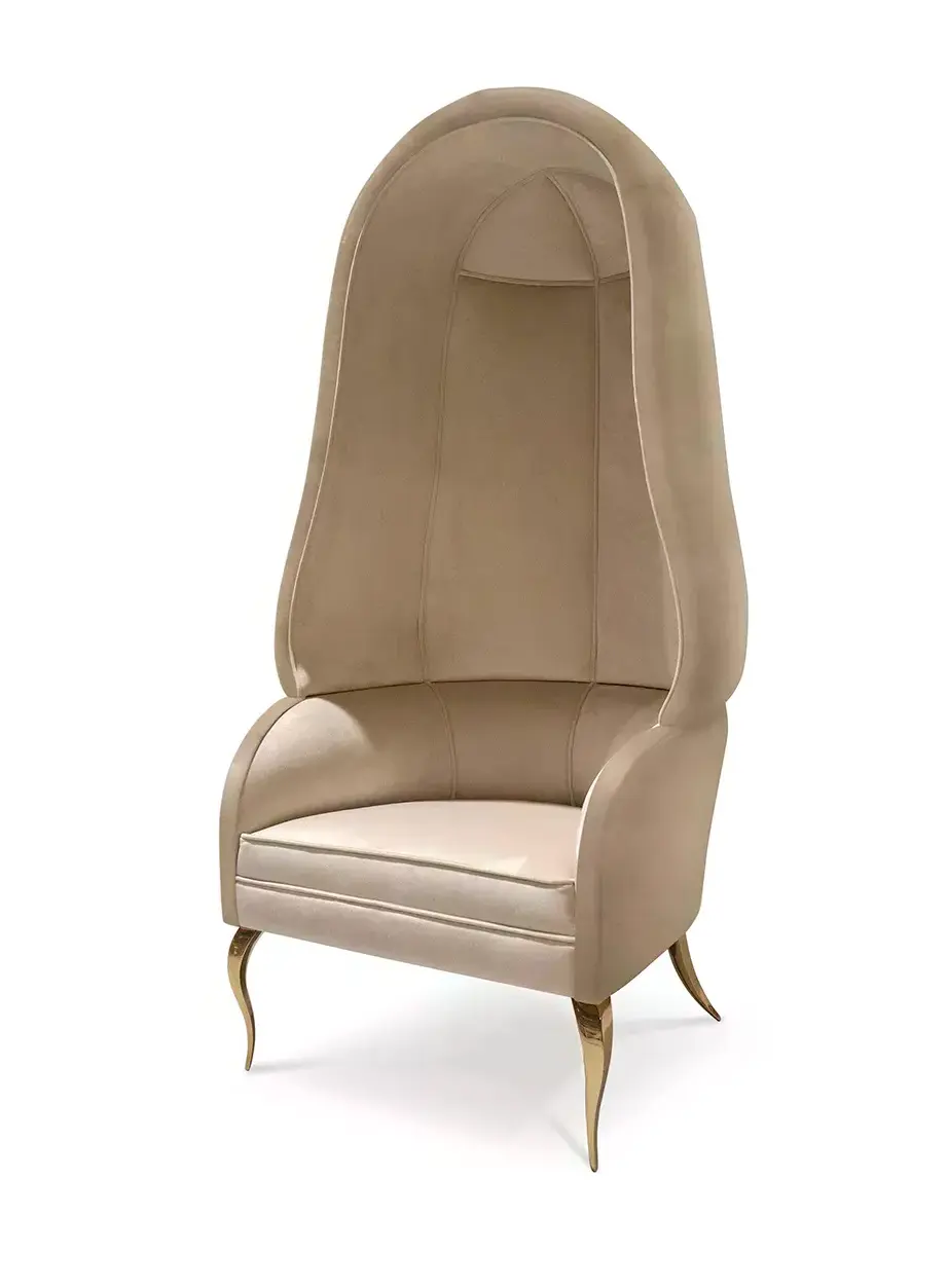 Draperie Liegesessel mit Stofflehne