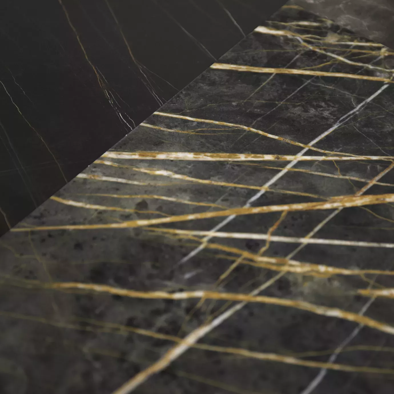 Decovita Schwarz‑Gold Granit‑Esstisch