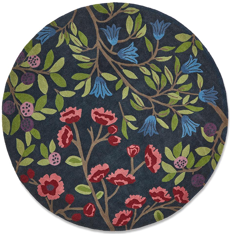 Foraging Indigo 146618 Runder Teppich | Größe: Ø 200 cm