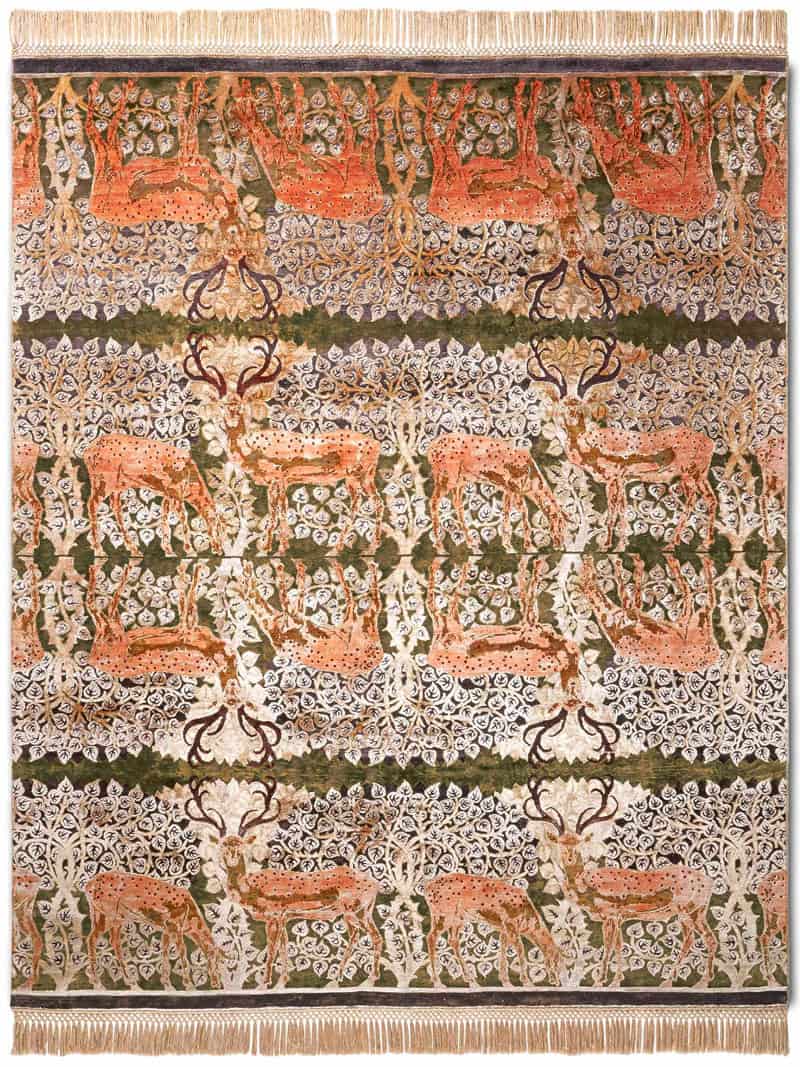 Deer Original Dunkelgrün Teppich | Größe: 300 x 400 cm