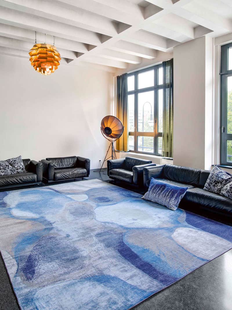 Blau‑Grau Teppich | Größe: 250 x 300 cm