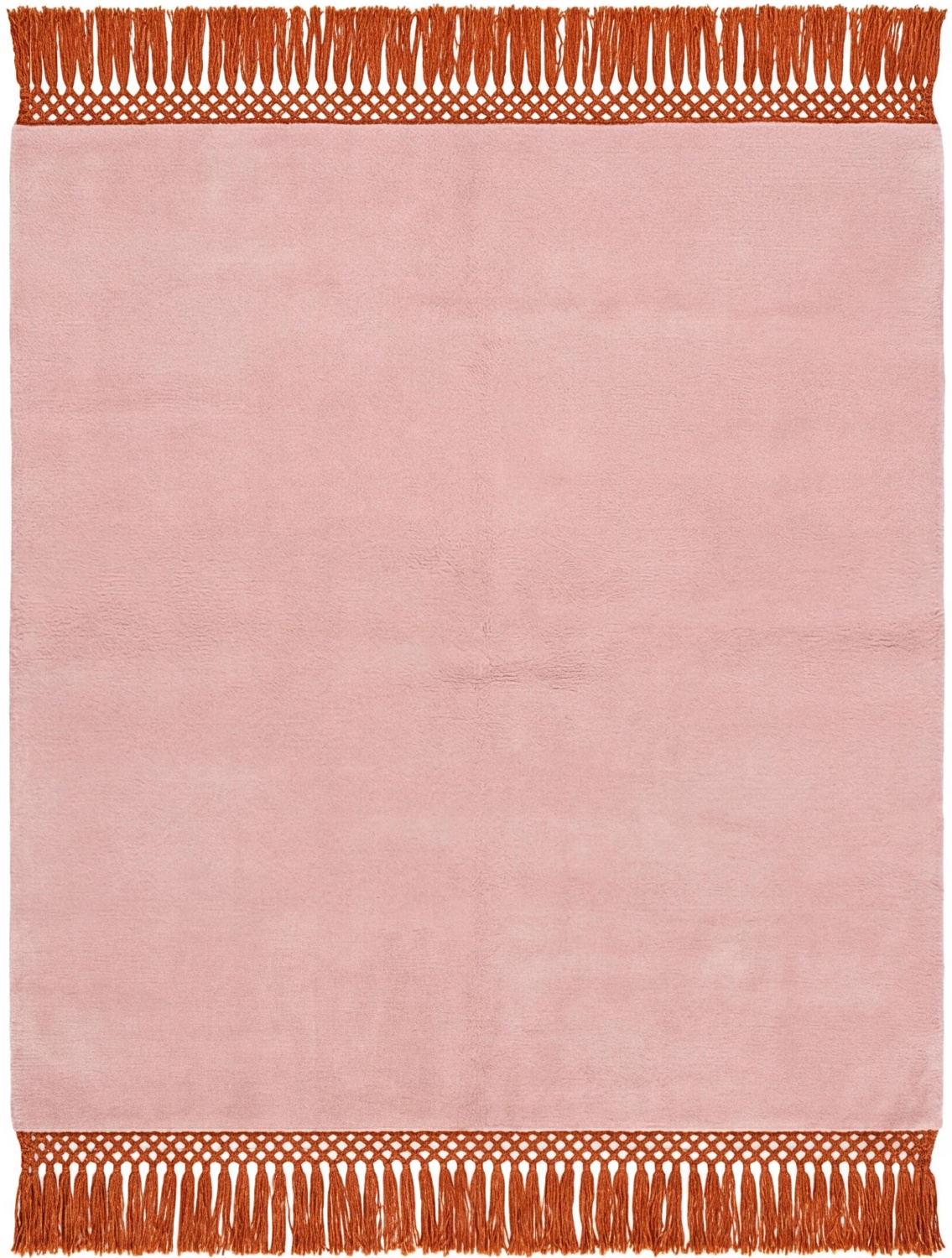 Minimal Fringe Blush Teppich