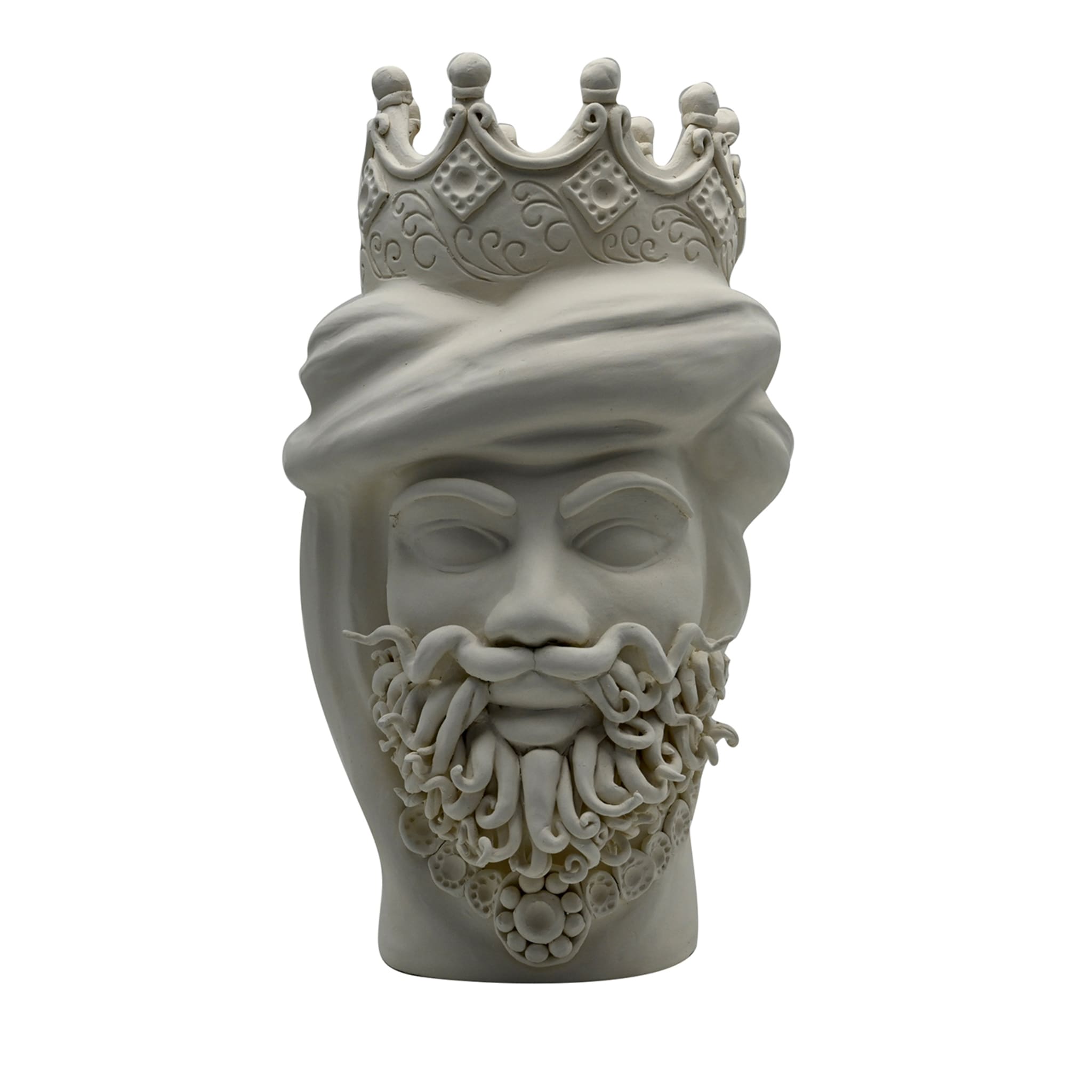 Maure‑Kopf graue Skulptur