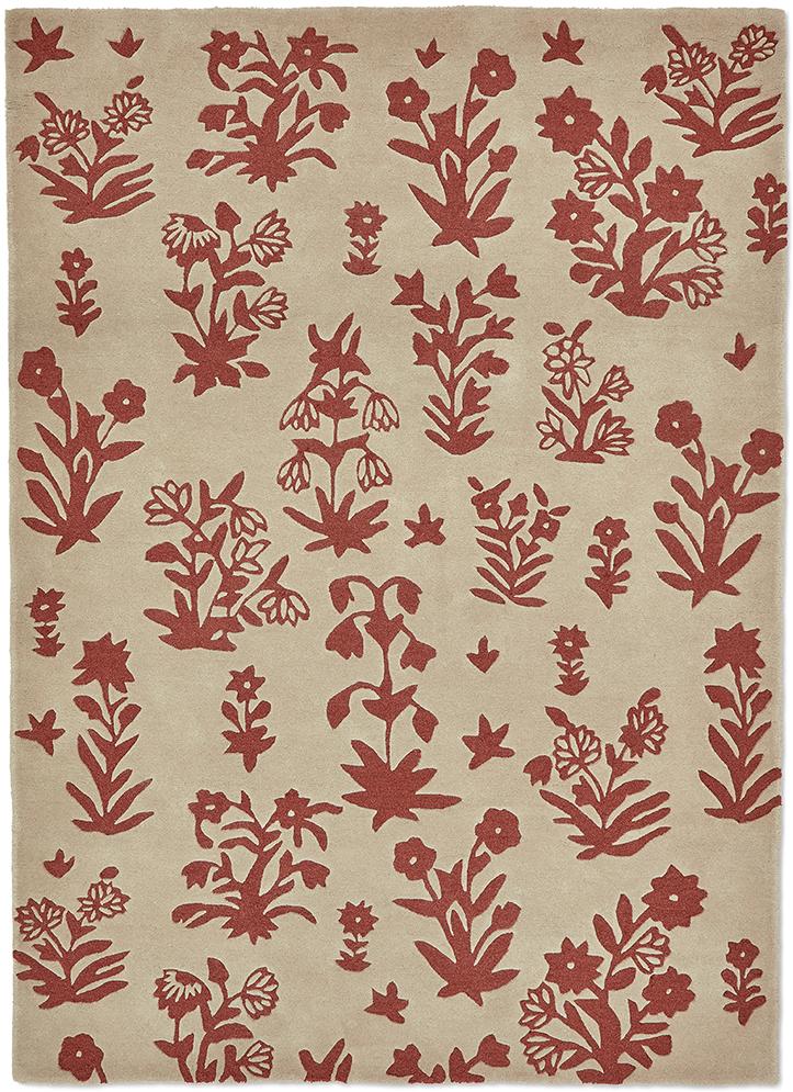 Woodland Glade Linen/Rotbraun 146801 Teppich | Größe: 250 x 350 cm