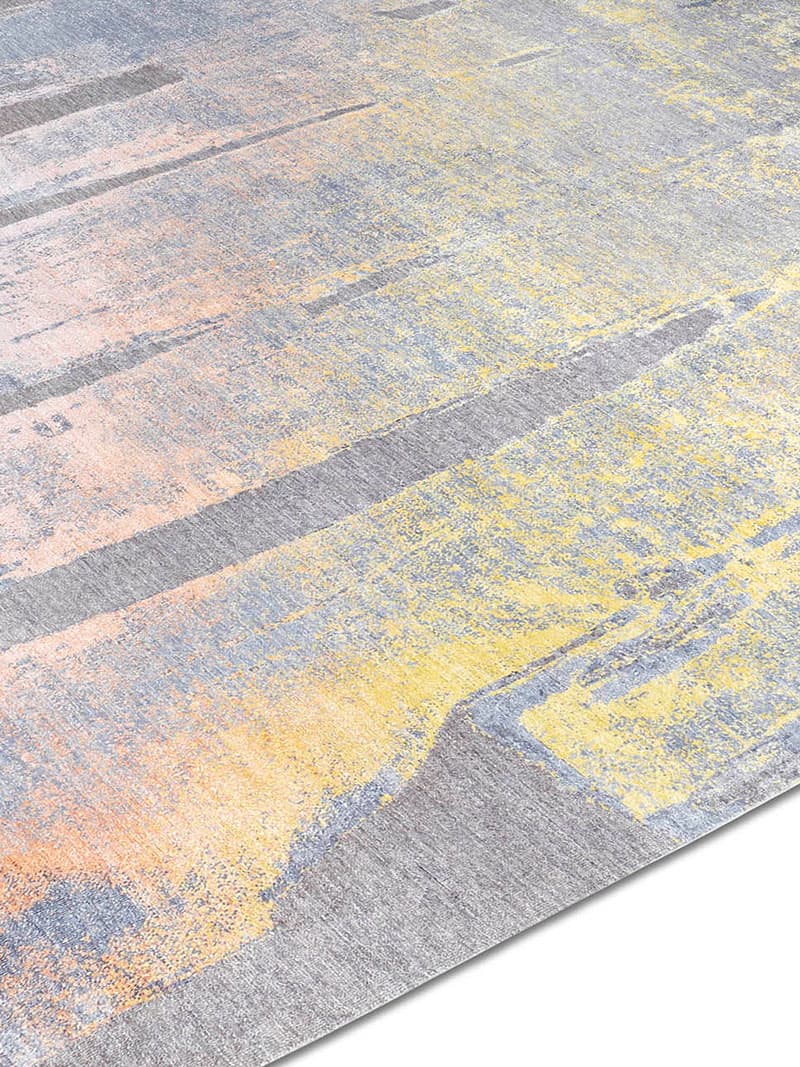Pastel Sun auf Hellgrau Teppich | Größe: 365 x 457 cm