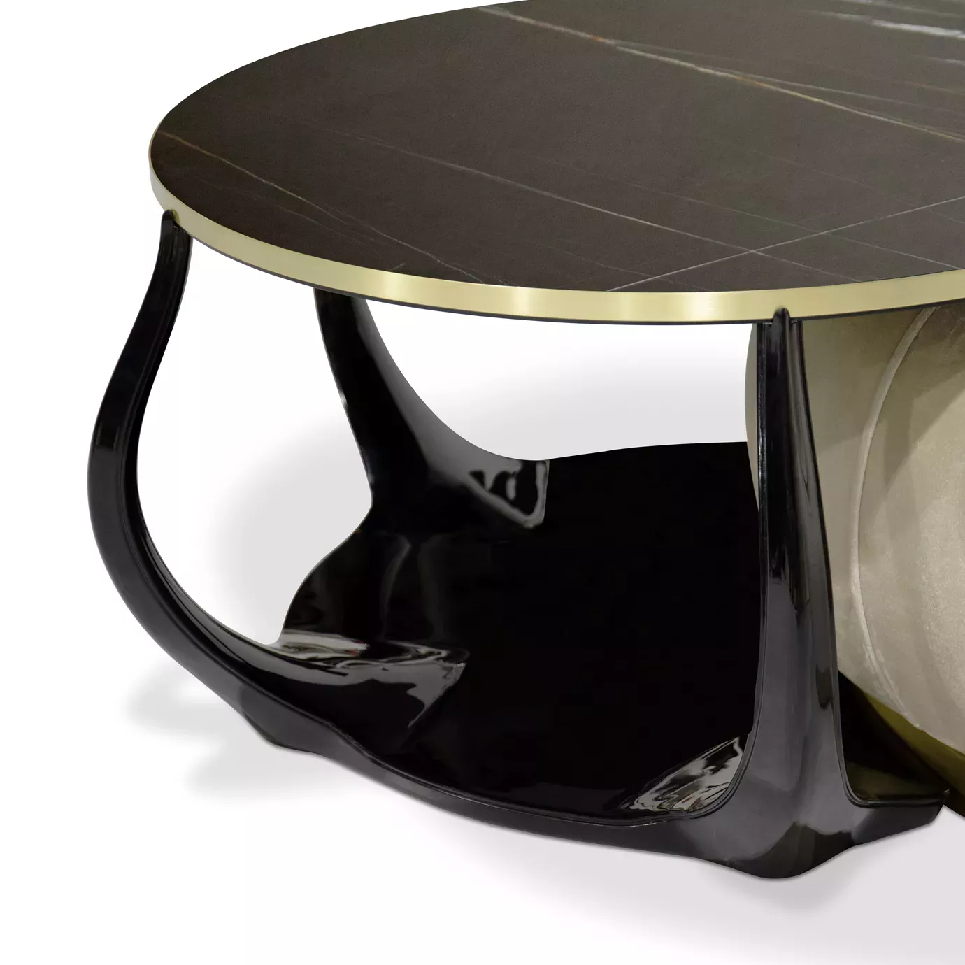 Enlace Sahara‑Noir‑Marmor‑Couchtisch