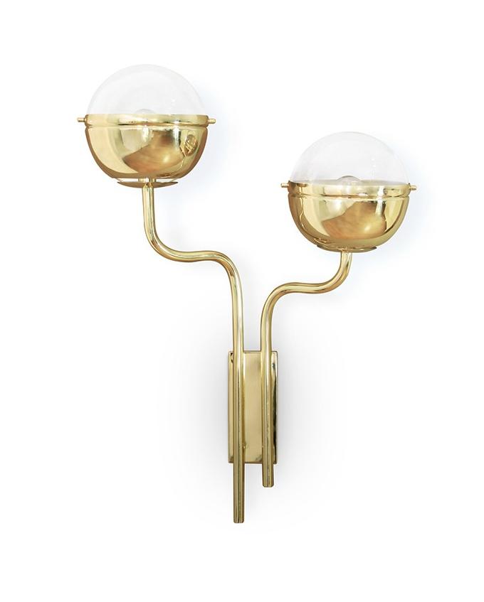 Elegante Messing-Wandleuchte