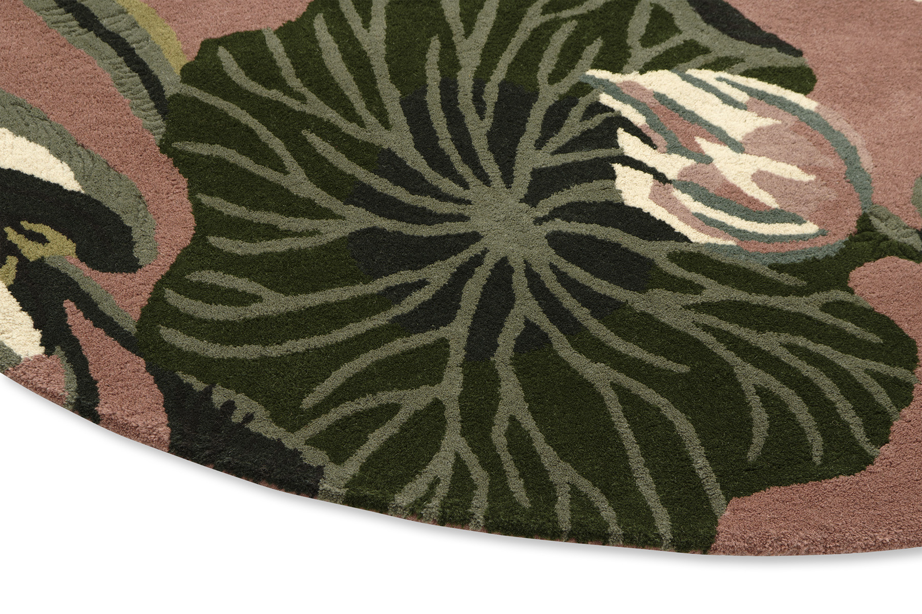 Waterlily Dusty Rose 38602 Runder Teppich | Größe: Ø 200 cm
