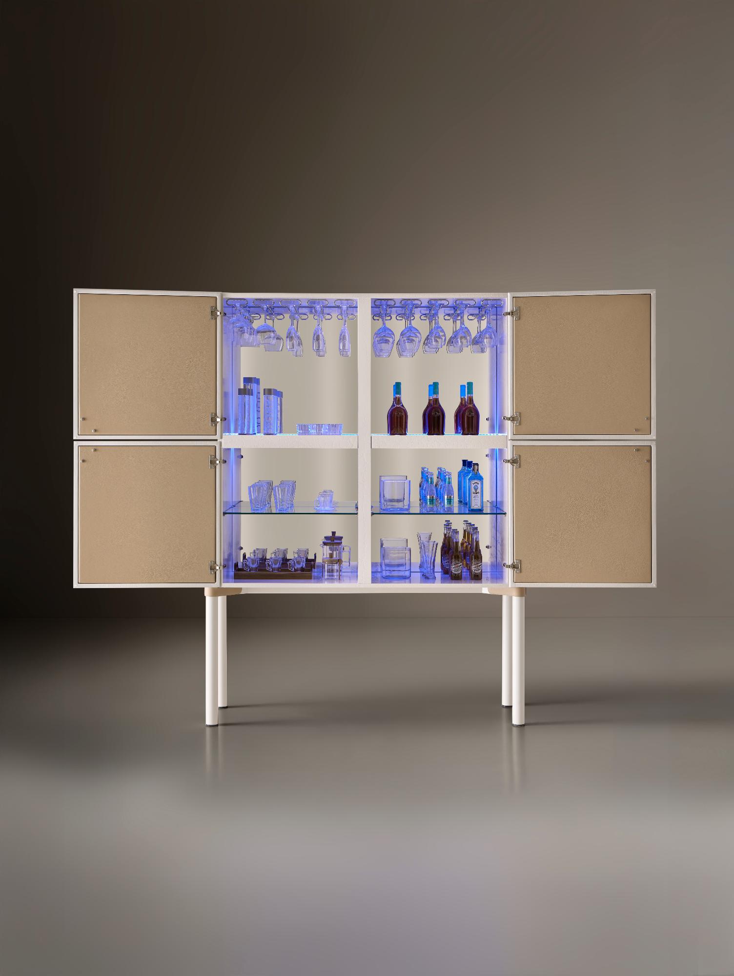 Alexandra Moderner Weißer Barschrank