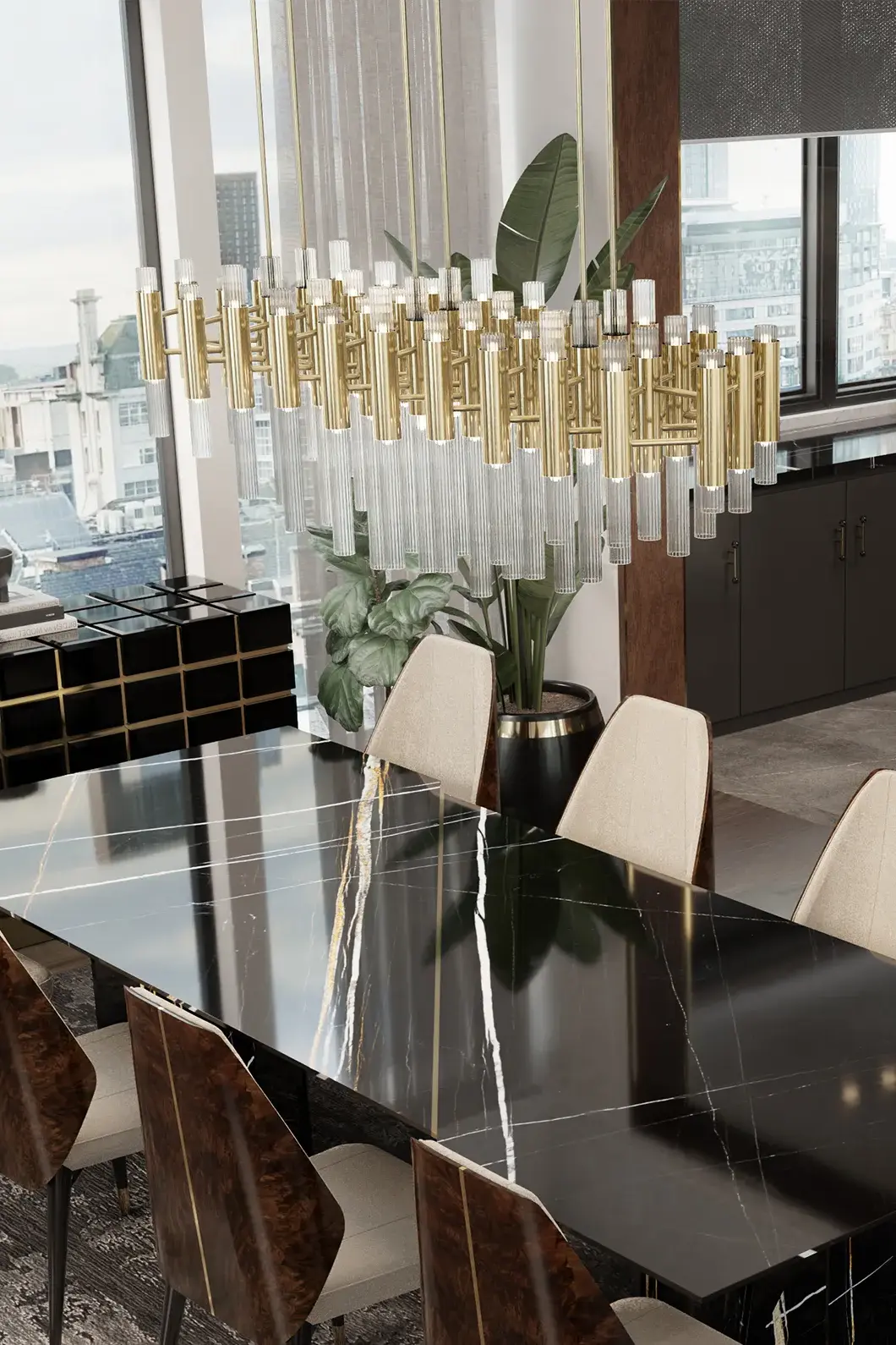 Cascade Rechteckige Pendelleuchte - 7