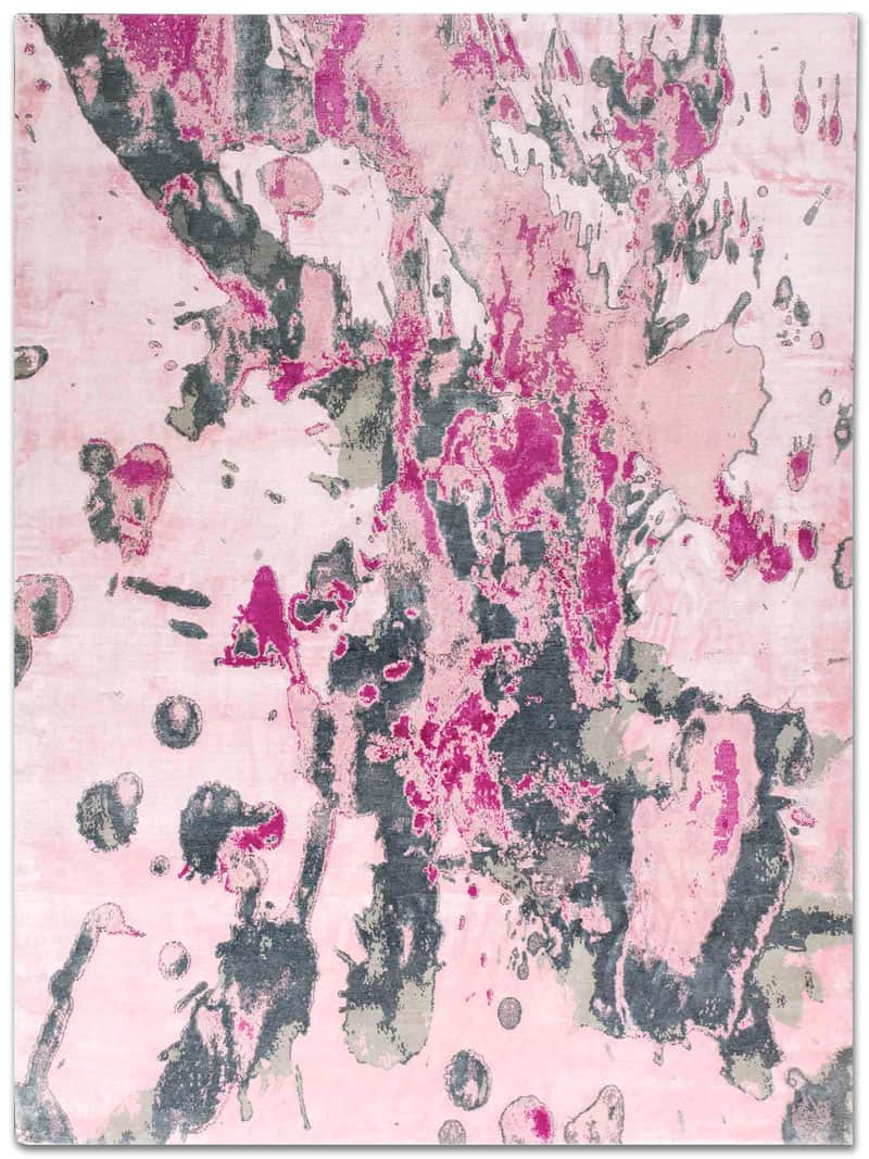 Two Tones Pink Mountain auf Sanftrosa Teppich | Größe: 250 x 300 cm