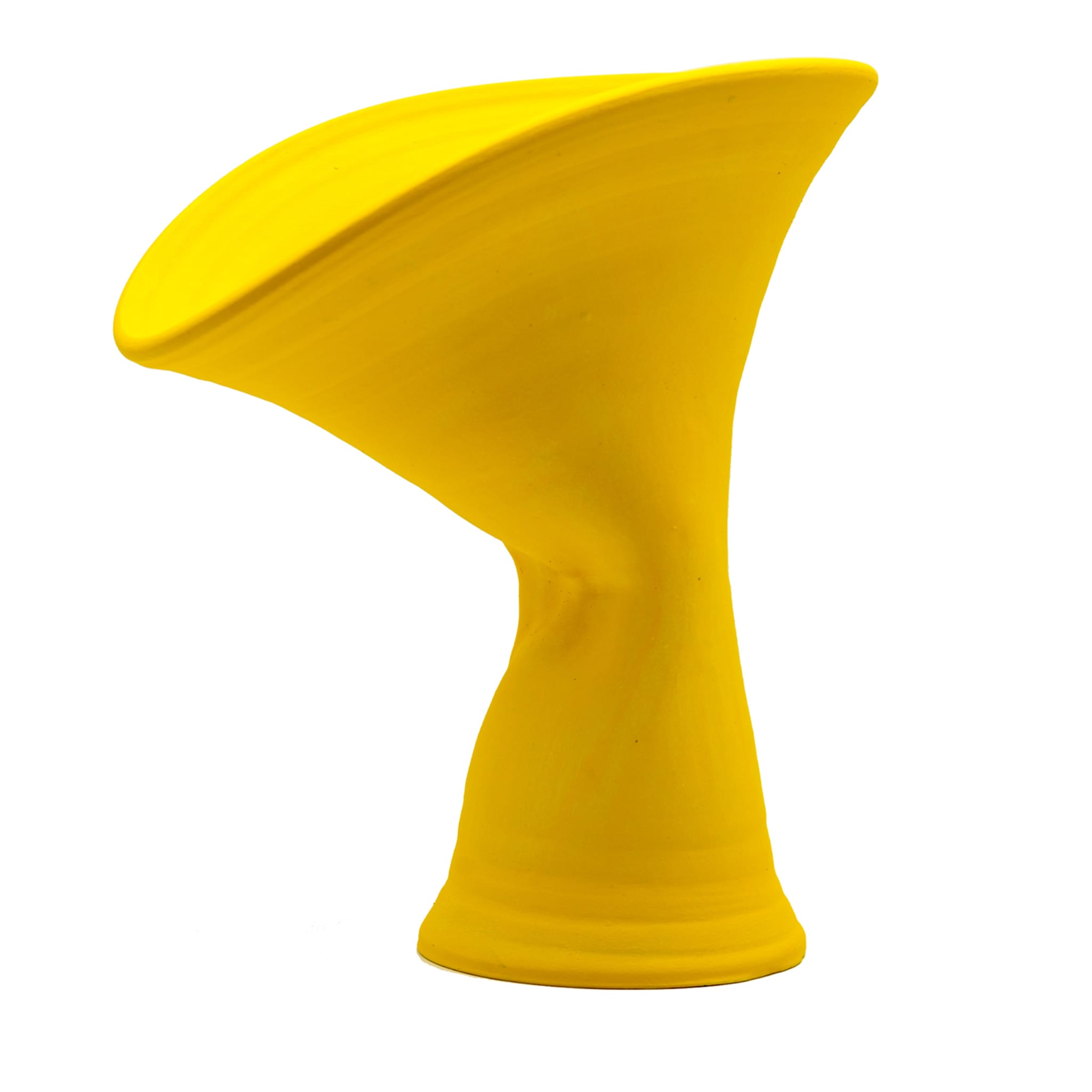 Gelbe handgeformte Vase