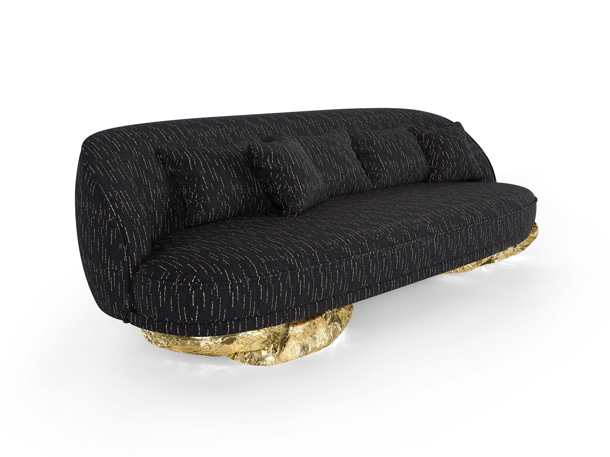 Angora Schwarzes Sofa