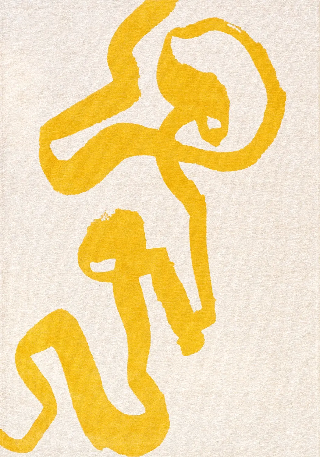 Ribonn Pure Yellow Teppich | Größe: 80 × 150 cm