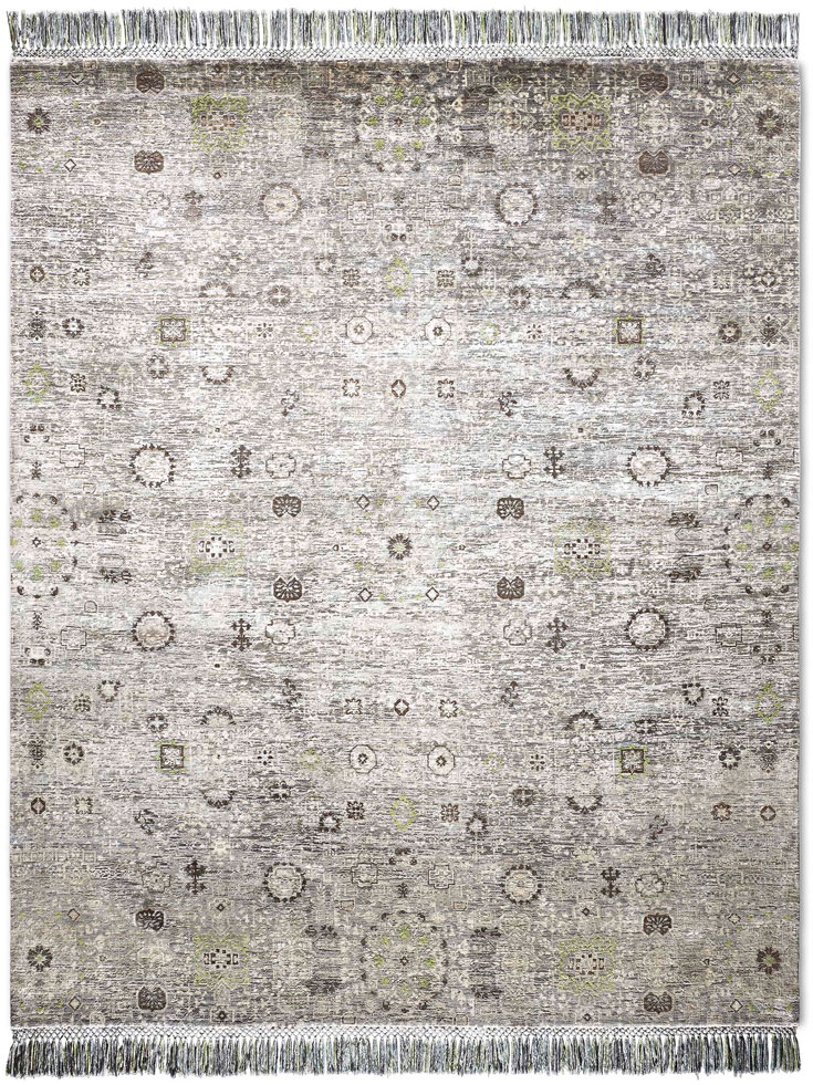 Rajasthan Agra Original auf Salbei Teppich | Größe: 300 x 400 cm