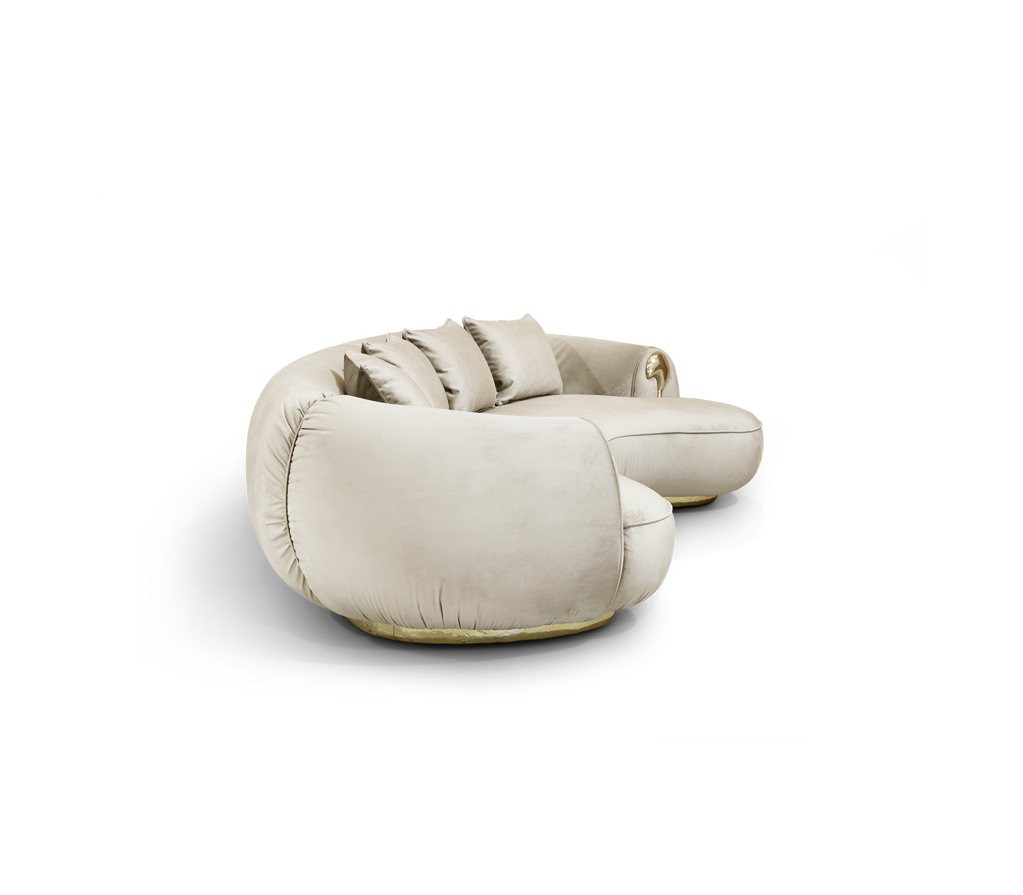 Solara Creme‑Gebogenes Luxussofa