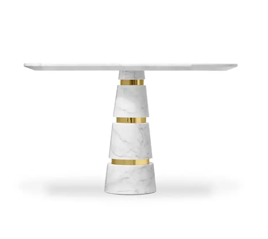 Avalanche Carrara‑Marmor‑Esstisch