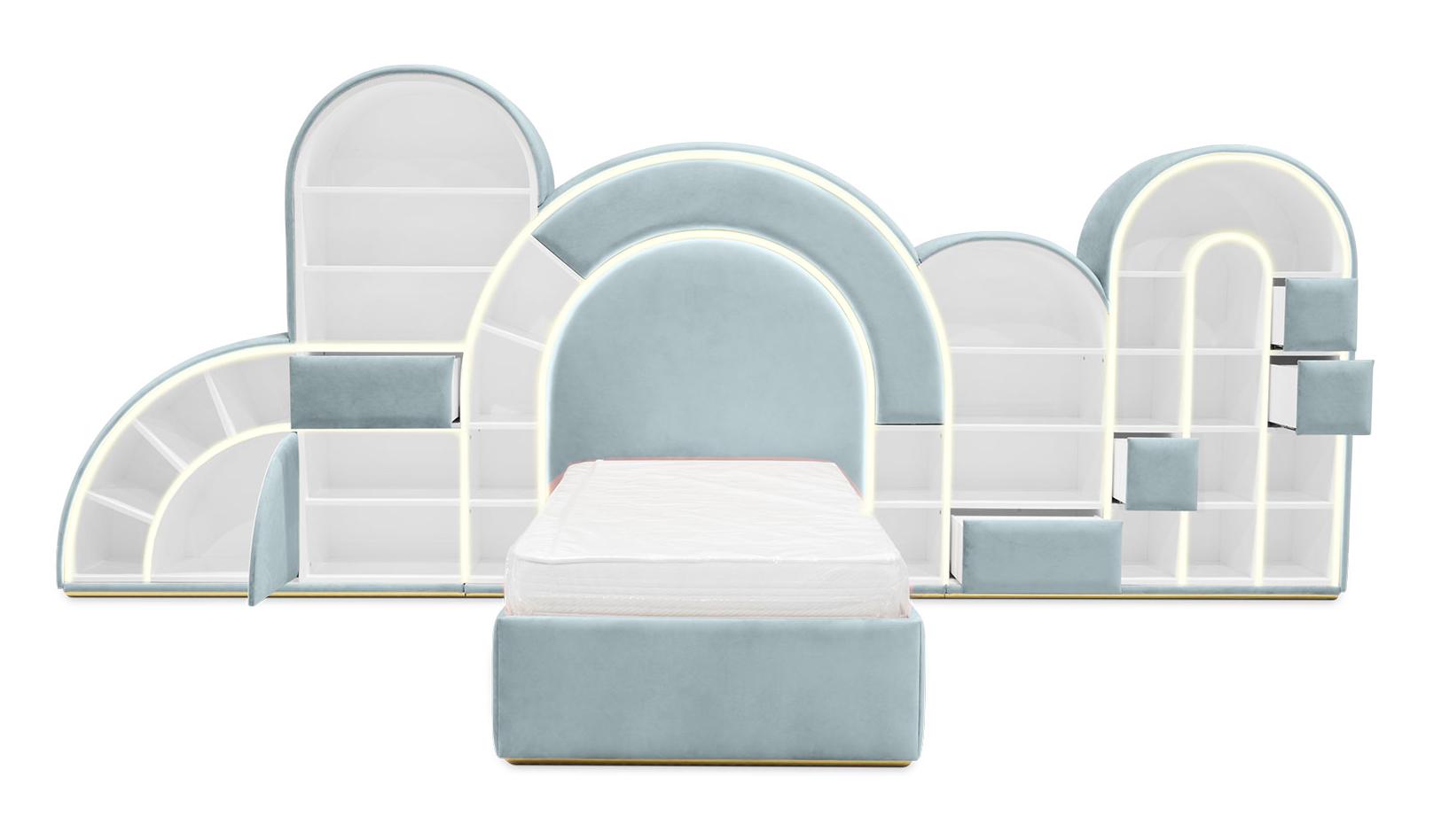 Bubblegum Marshmallow blau Kinderbett