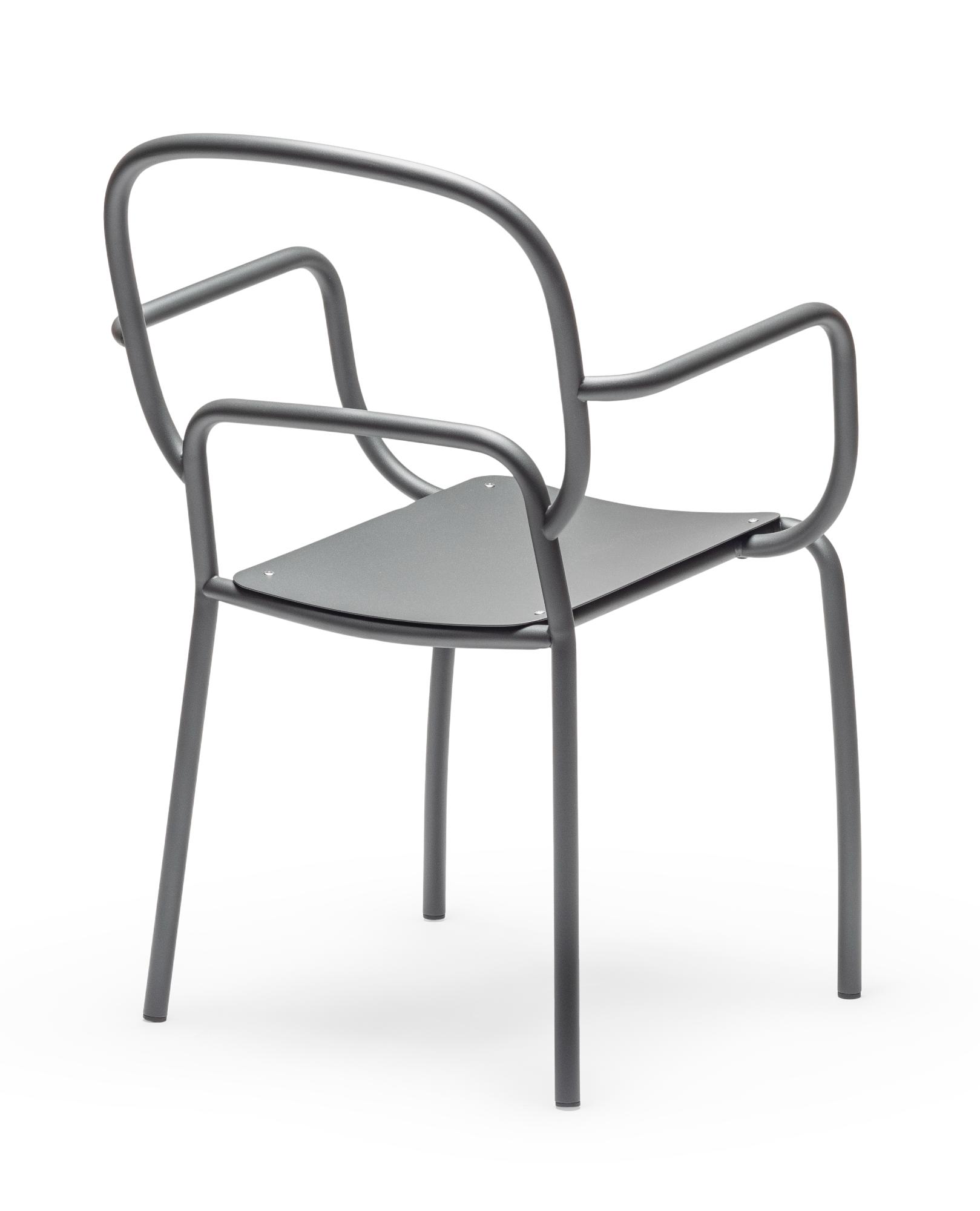 Moyo Grauer Outdoor-Stuhl (3er-Set)