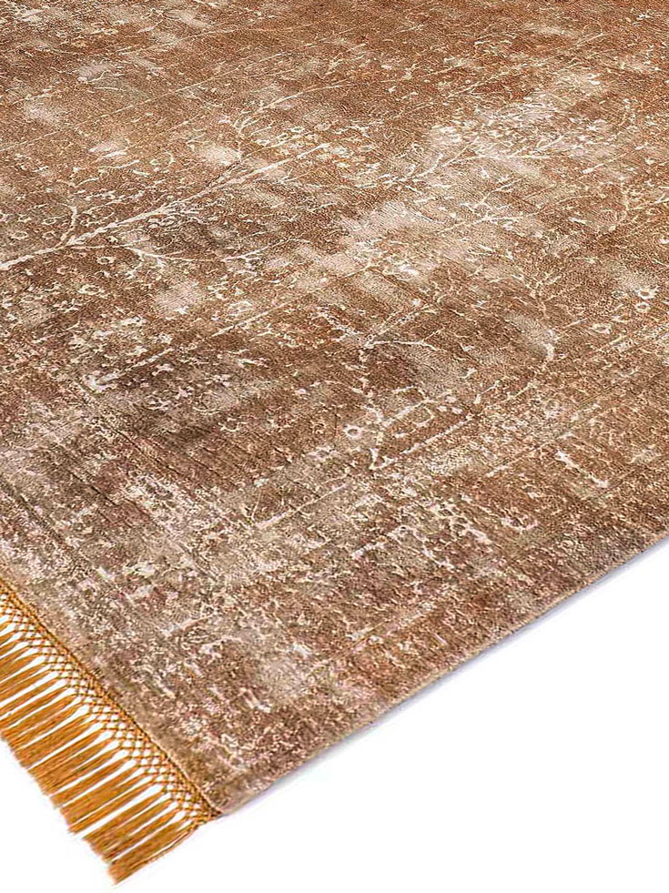 ZeroPile Ex Tiefviolett auf Beige‑Mix Teppich | Größe: 274 x 365 cm