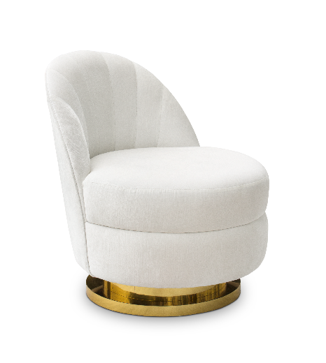 Galen Weißes Einzelsofa