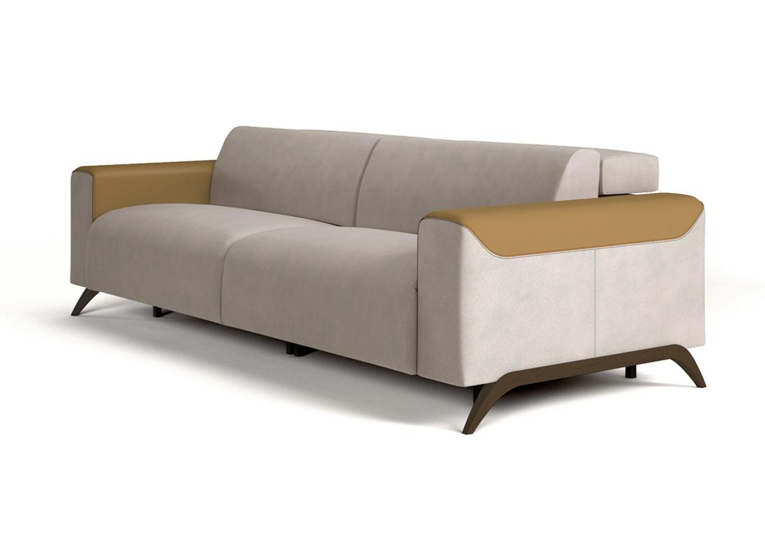 Atlanta 2-Sitzer Leder- & Stoffsofa