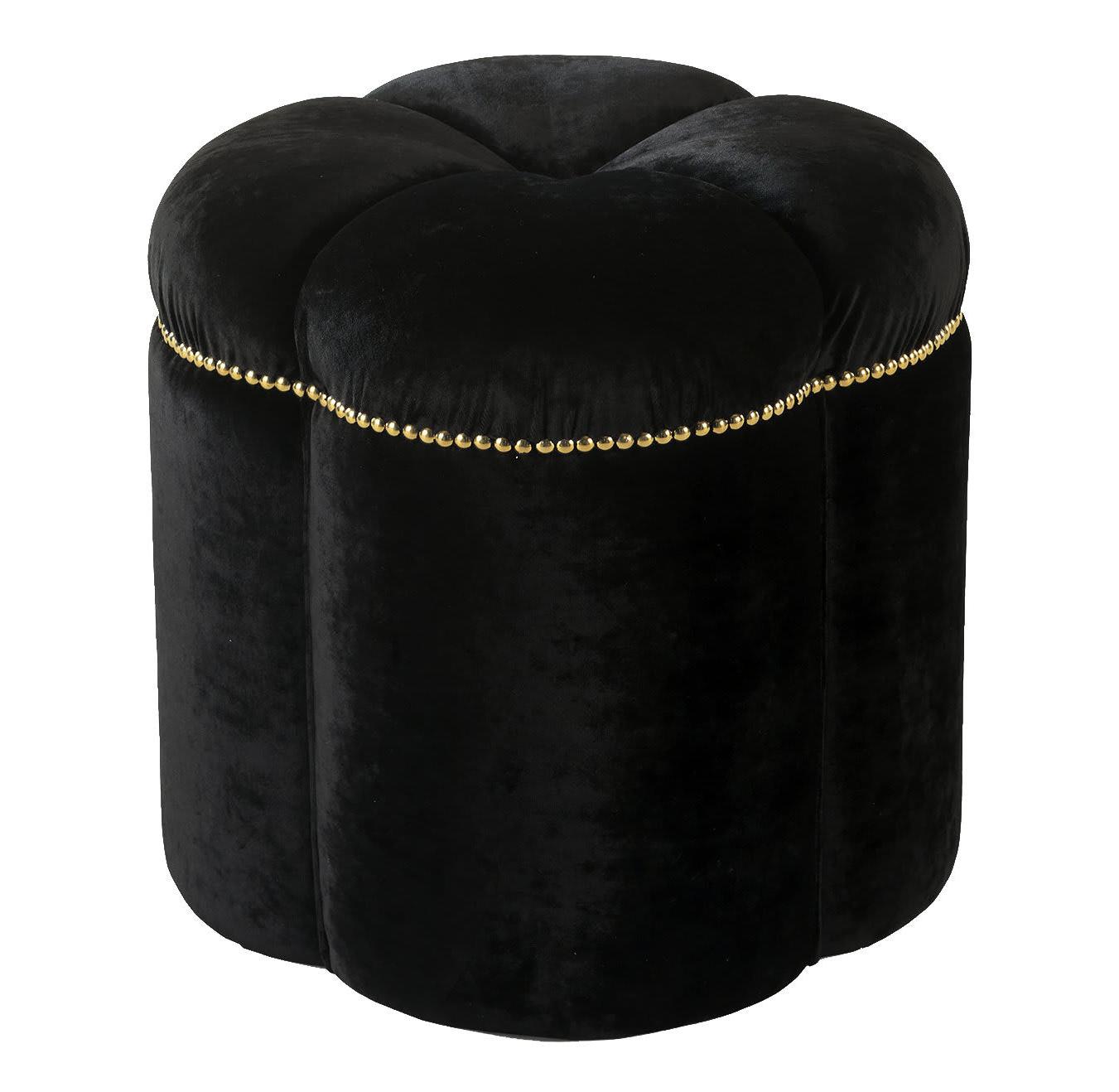Ophelia Pouf in Schwarz
