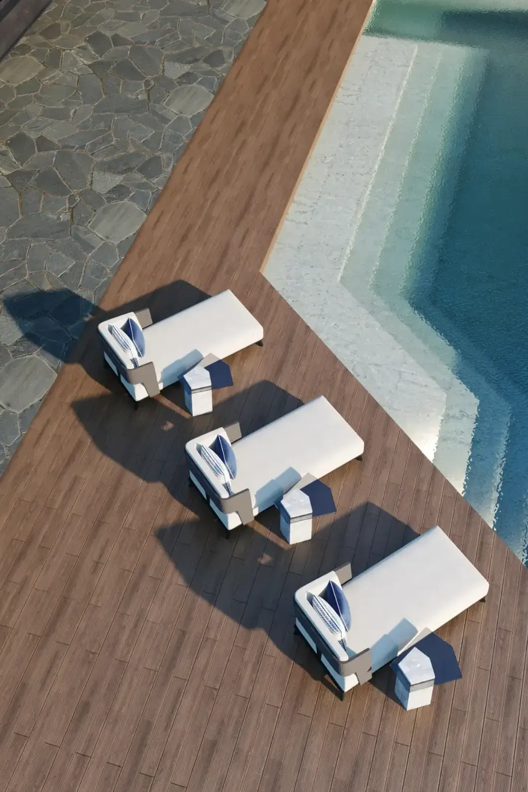 Crown graue Chaise‑Longue - 2