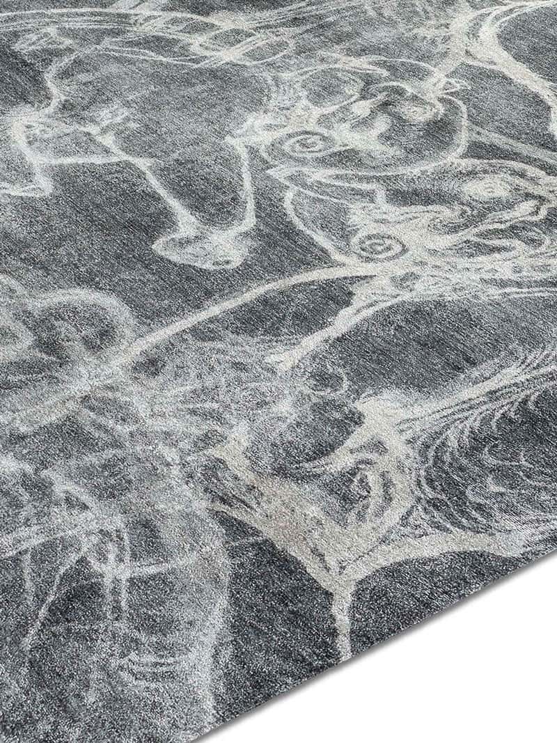 Elephants Ivory auf Jade Teppich