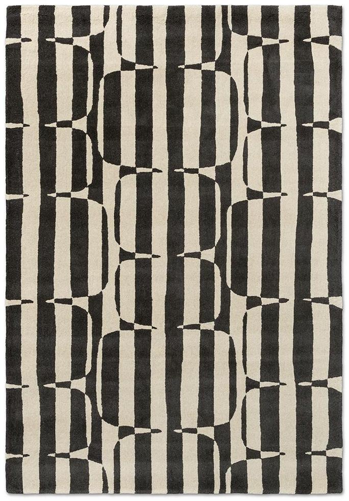 Lohko Stripe Charcoal Teppich | Größe: 120 × 180 cm