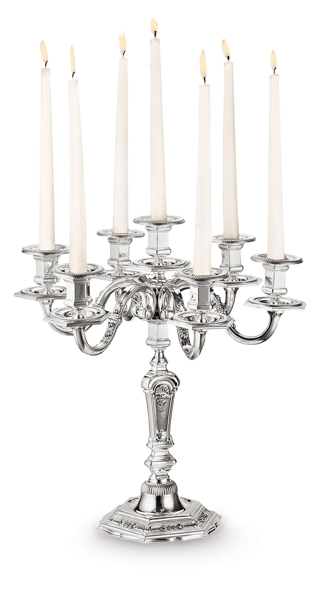 Royal versilberter Kandelaber | Konfiguration: 7-Lights